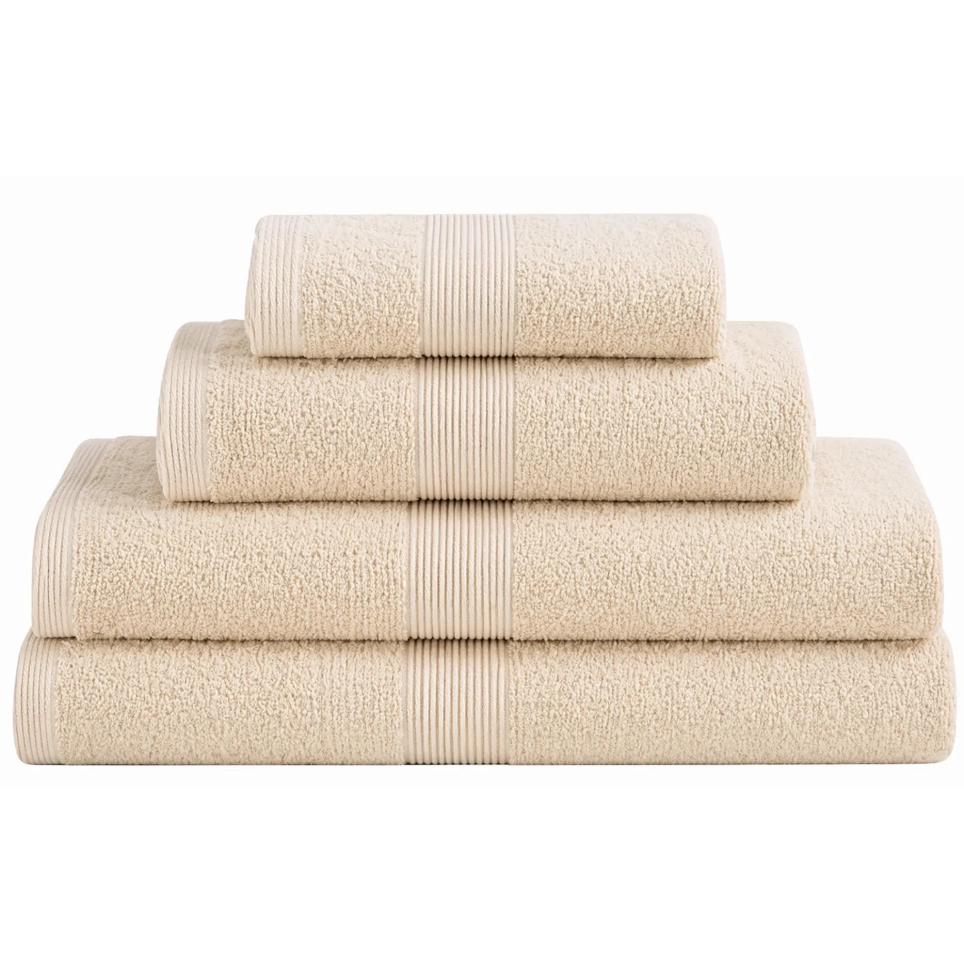 Bomulds håndklæde - 100% bomuld - Badelagen 100x150 cm - Magnolia - Creme