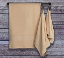 Bomulds håndklæde - 100% bomuld - Badelagen 100x150 cm - Magnolia - Creme