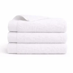Bomulds håndklæde - 100% bomuld - Gæstehåndklæde 40x60 cm - Valmue - Hvid
