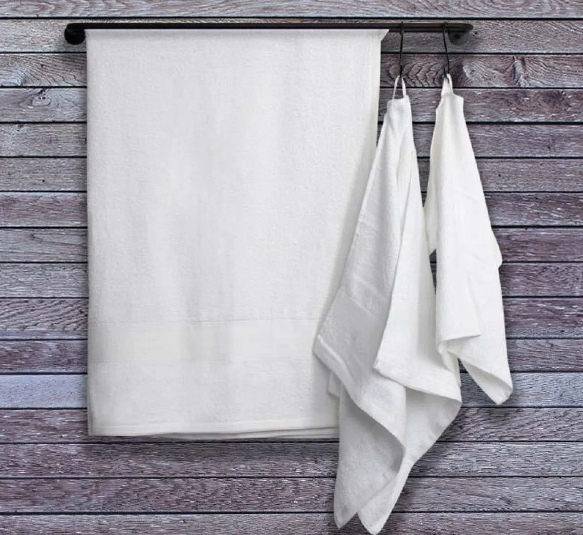 Bomulds håndklæde - 100% bomuld - Gæstehåndklæde 40x60 cm - Magnolia - Hvid