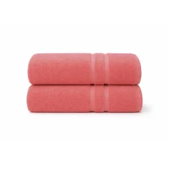 Bomulds håndklæde - 100% bomuld - Lille gæstehåndklæde 30x50 cm - Coral
