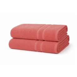 Bomulds håndklæde - 100% bomuld - 50x90 cm - Coral