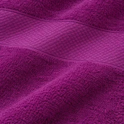 Bomulds håndklæde - 100% bomuld - 50x100 cm - Diamant - Lilla