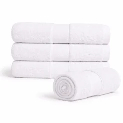 Bomulds håndklæde - 100% bomuld - 50x100 cm - Diamant - Hvid