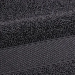 Bomulds håndklæde - 100% bomuld - 50x100 cm - Diamant - Antracit grå