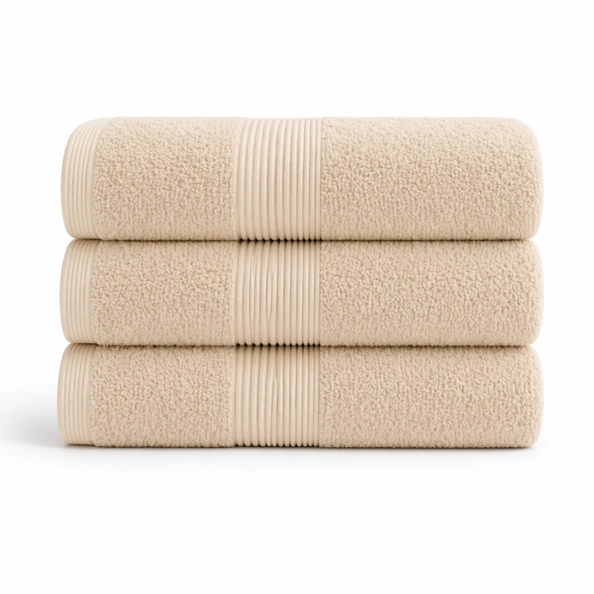 Bomulds håndklæde - 100% bomuld - 50x100 cm - Magnolia - Creme