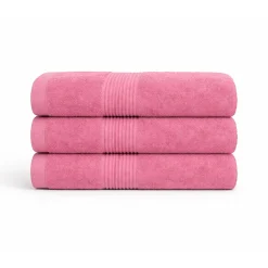 Bomulds håndklæde - 100% bomuld - 50x100 cm - Rosa