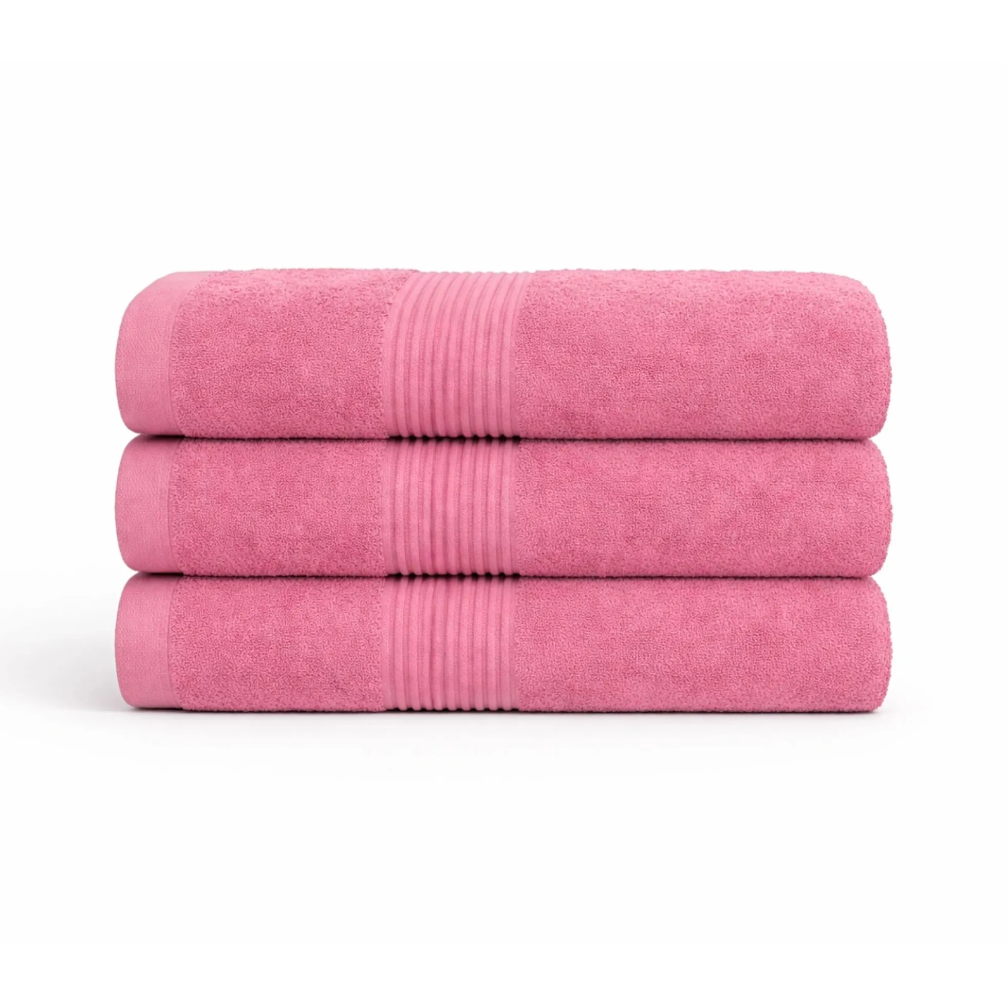Bomulds håndklæde - 100% bomuld - 50x100 cm - Rosa