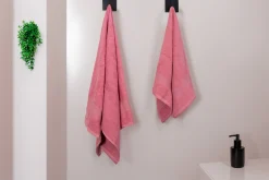 Bomulds håndklæde - 100% bomuld - 50x100 cm - Rosa