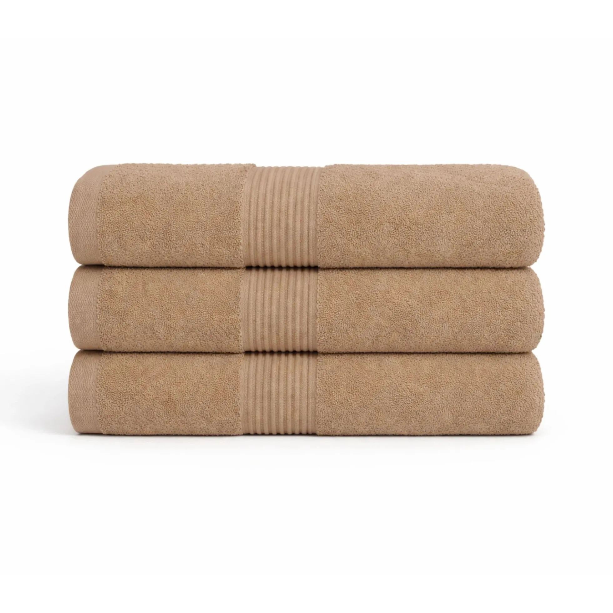 Bomulds håndklæde - 100% bomuld - 50x100 cm - Sand