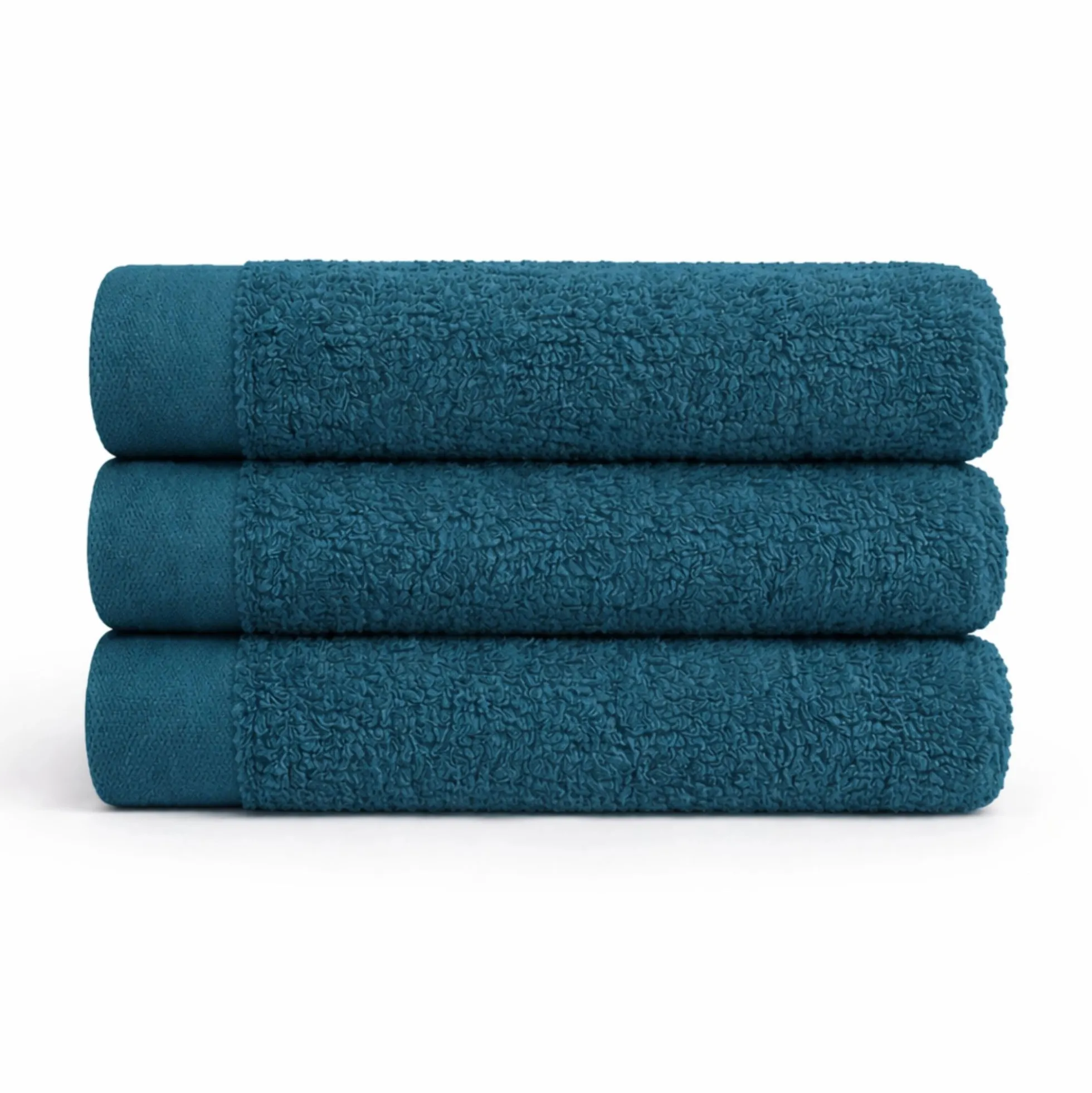 Bomulds håndklæde - 100% bomuld - 50x100 cm - Valmue - Mørkeblå