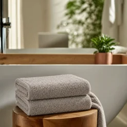Bomulds håndklæder - 100% bomuld - Badehåndklæder 70x140 cm - 2-pak - Lysegrå