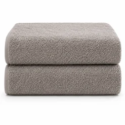 Bomulds håndklæder - 100% bomuld - Badehåndklæder 70x140 cm - 2-pak - Lysegrå