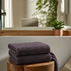 Bomulds håndklæder - 100% bomuld - 50x100 cm - 2-pak - Mørkegrå