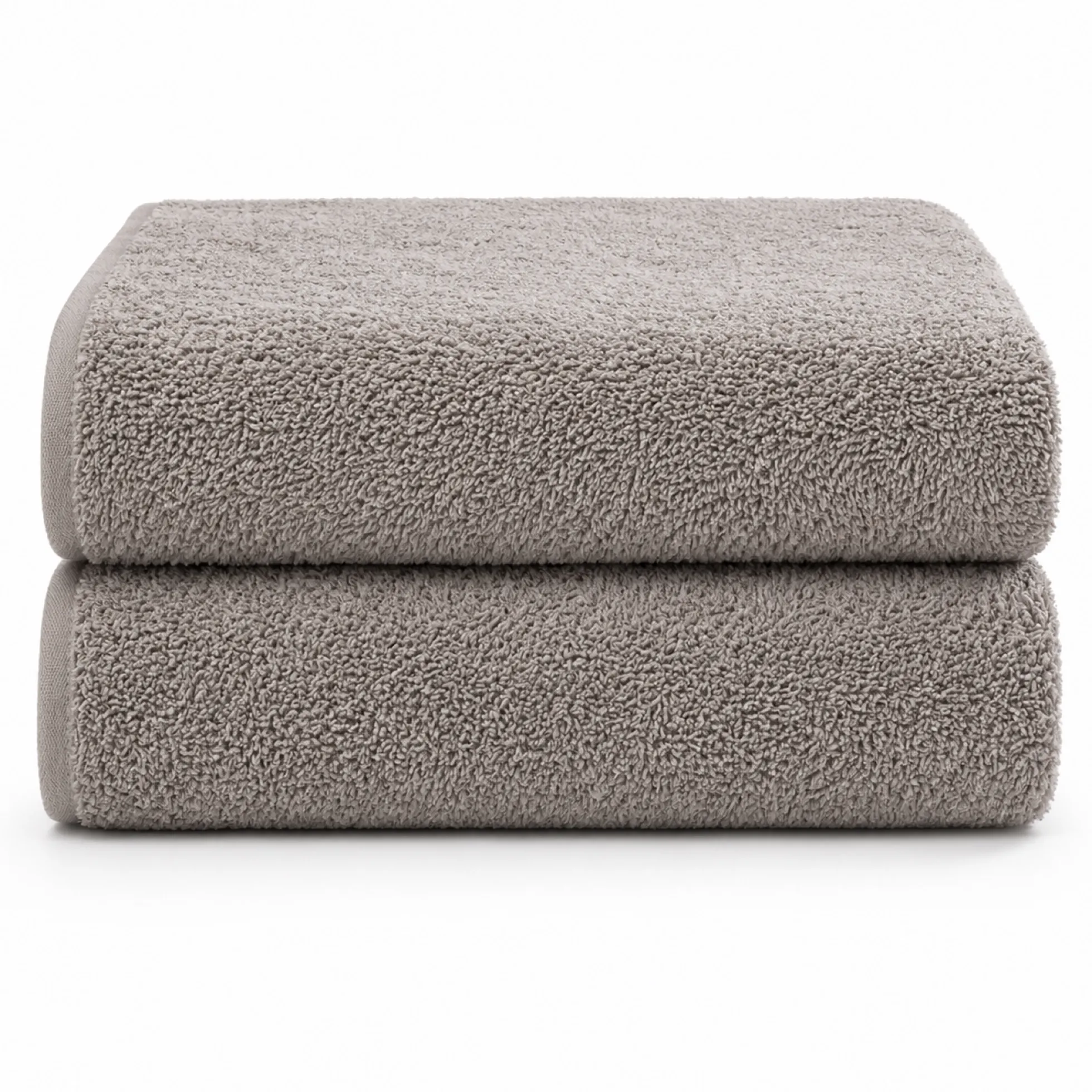 Bomulds håndklæder - 100% bomuld - 50x100 cm - 2-pak - Lysegrå