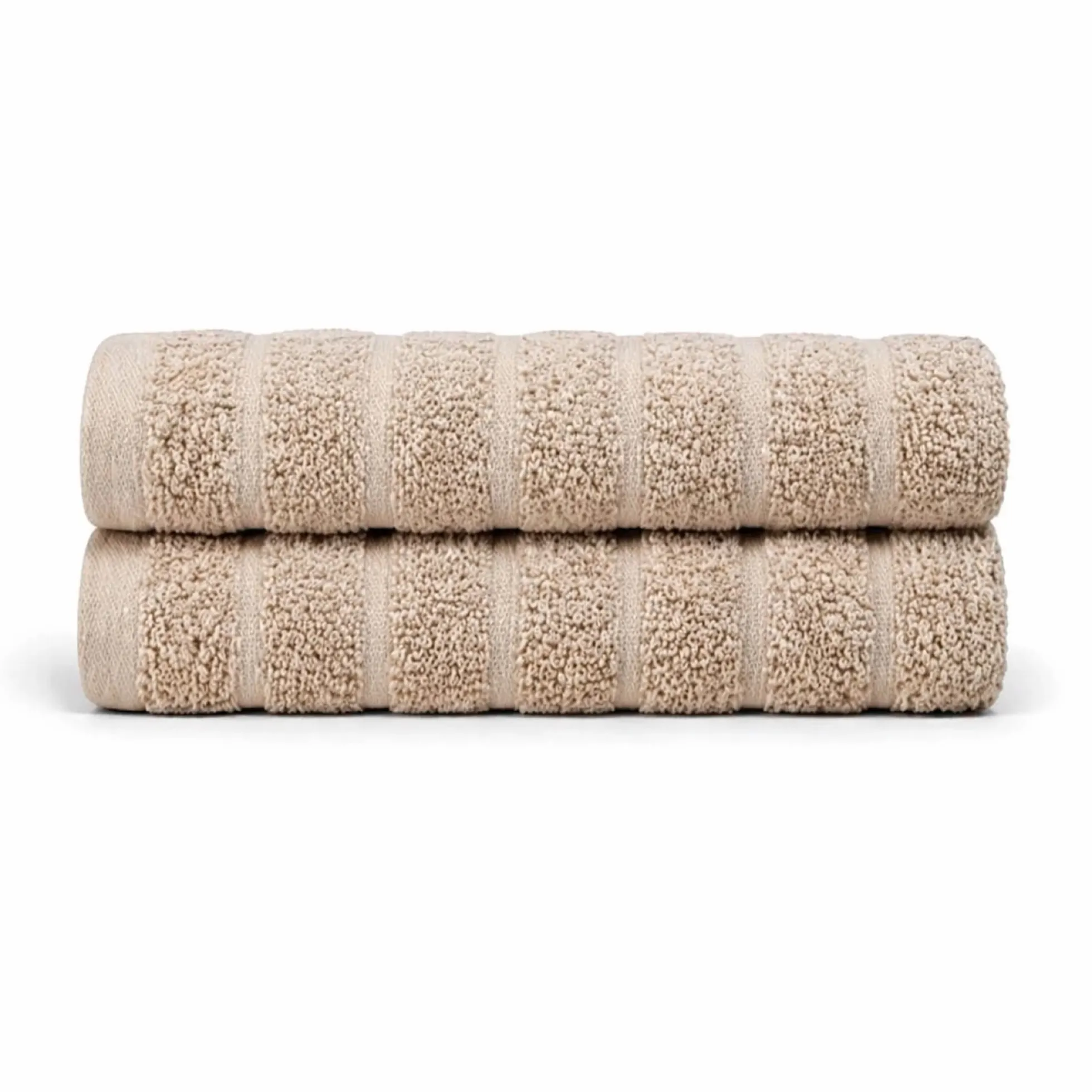 Bomulds håndklæder - 100% kæmmet bomuld - Gæstehåndklæder 30x50 cm - 2-pak - Sand