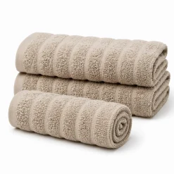 Bomulds håndklæder - 100% kæmmet bomuld - Gæstehåndklæder 30x50 cm - 2-pak - Sand