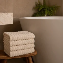 Bomulds håndklæder - 100% kæmmet bomuld - Gæstehåndklæder 30x50 cm - 2-pak - Sand