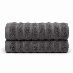 Bomulds håndklæder - 100% kæmmet bomuld - Gæstehåndklæder 30x50 cm - 2-pak - Mørkegrå