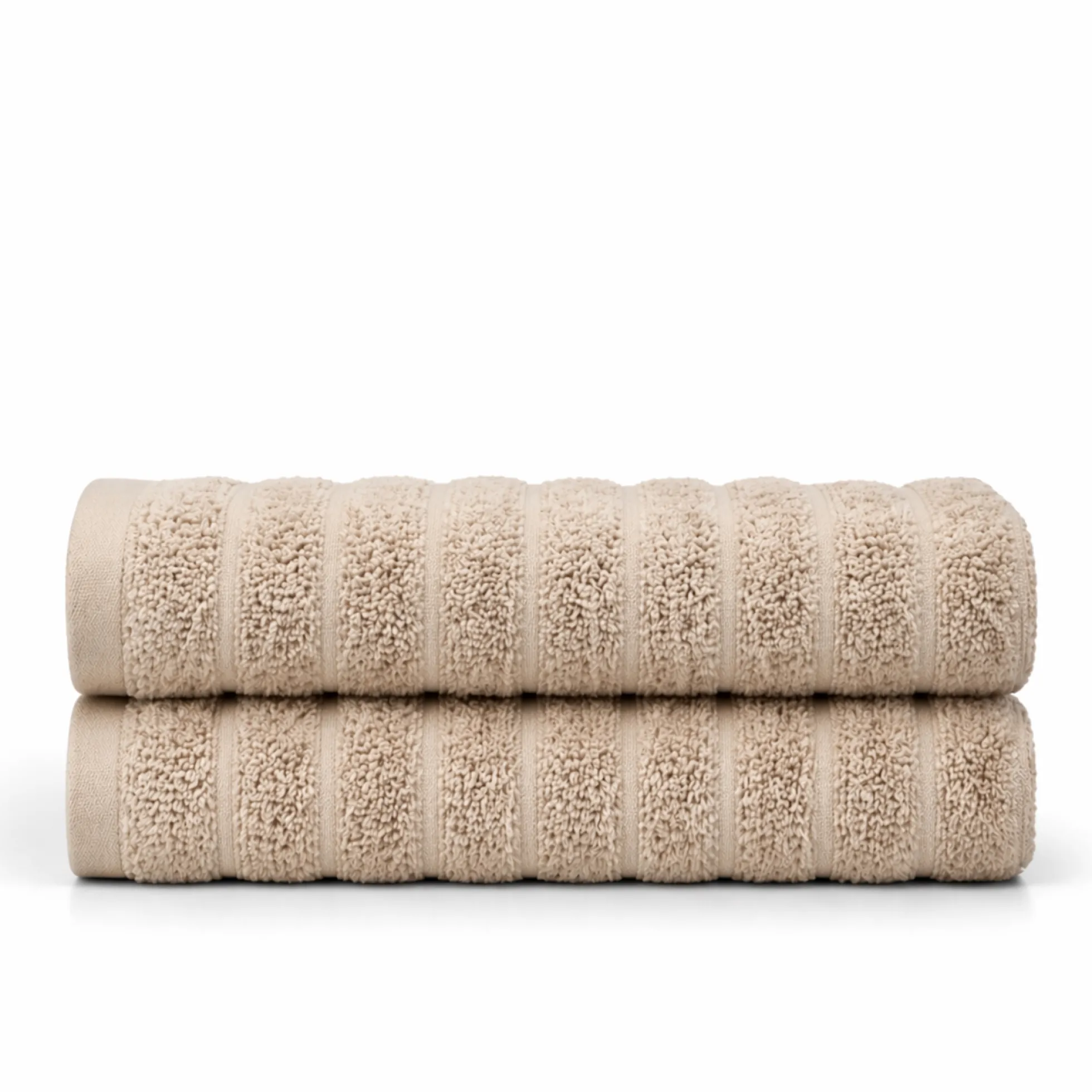 Bomulds håndklæder - 100% kæmmet bomuld - Badehåndklæder 70x140 cm - 2-pak - Sand