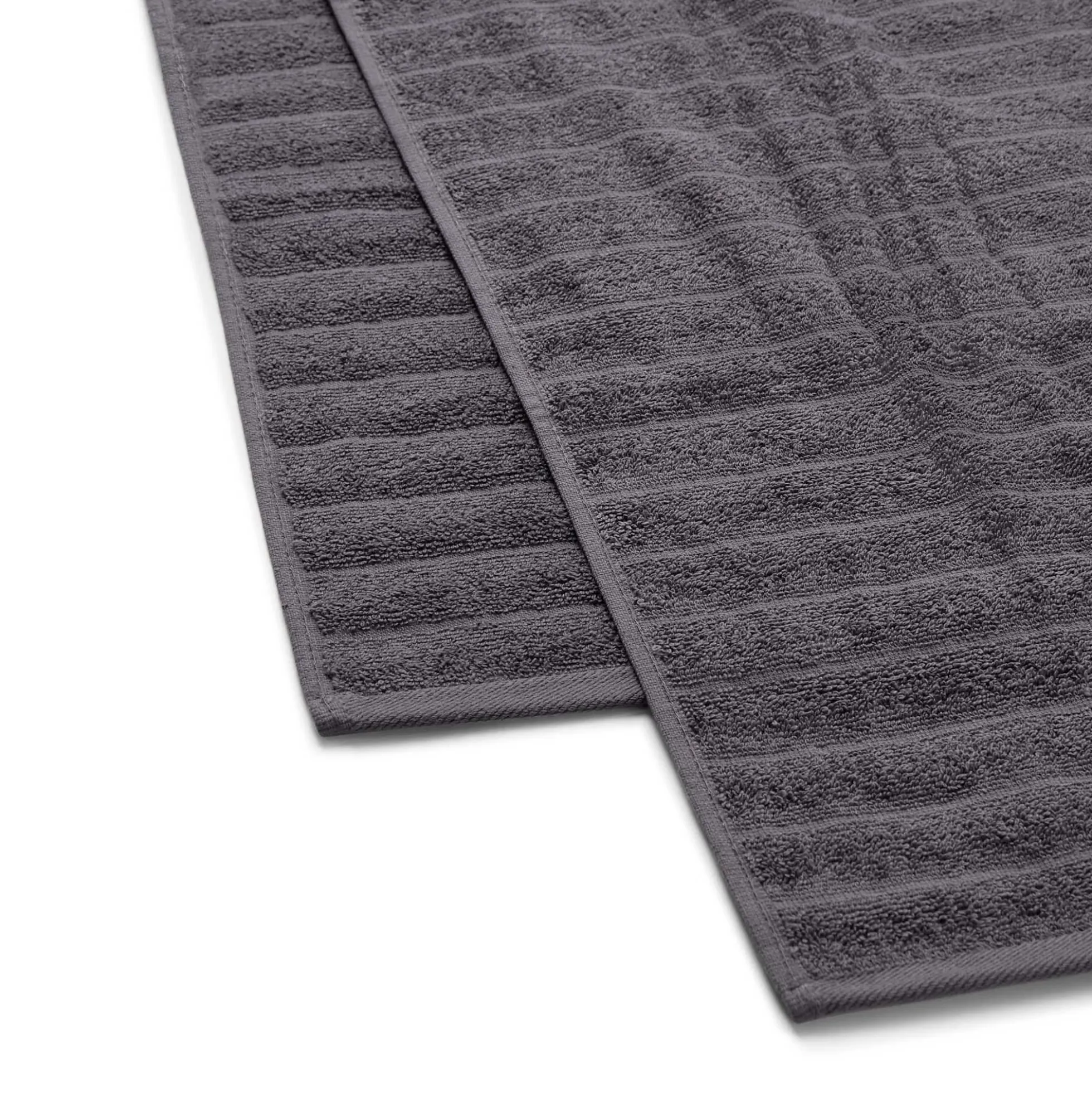 Bomulds håndklæder - 100% kæmmet bomuld - Badehåndklæder 70x140 cm - 2-pak - Mørkegrå