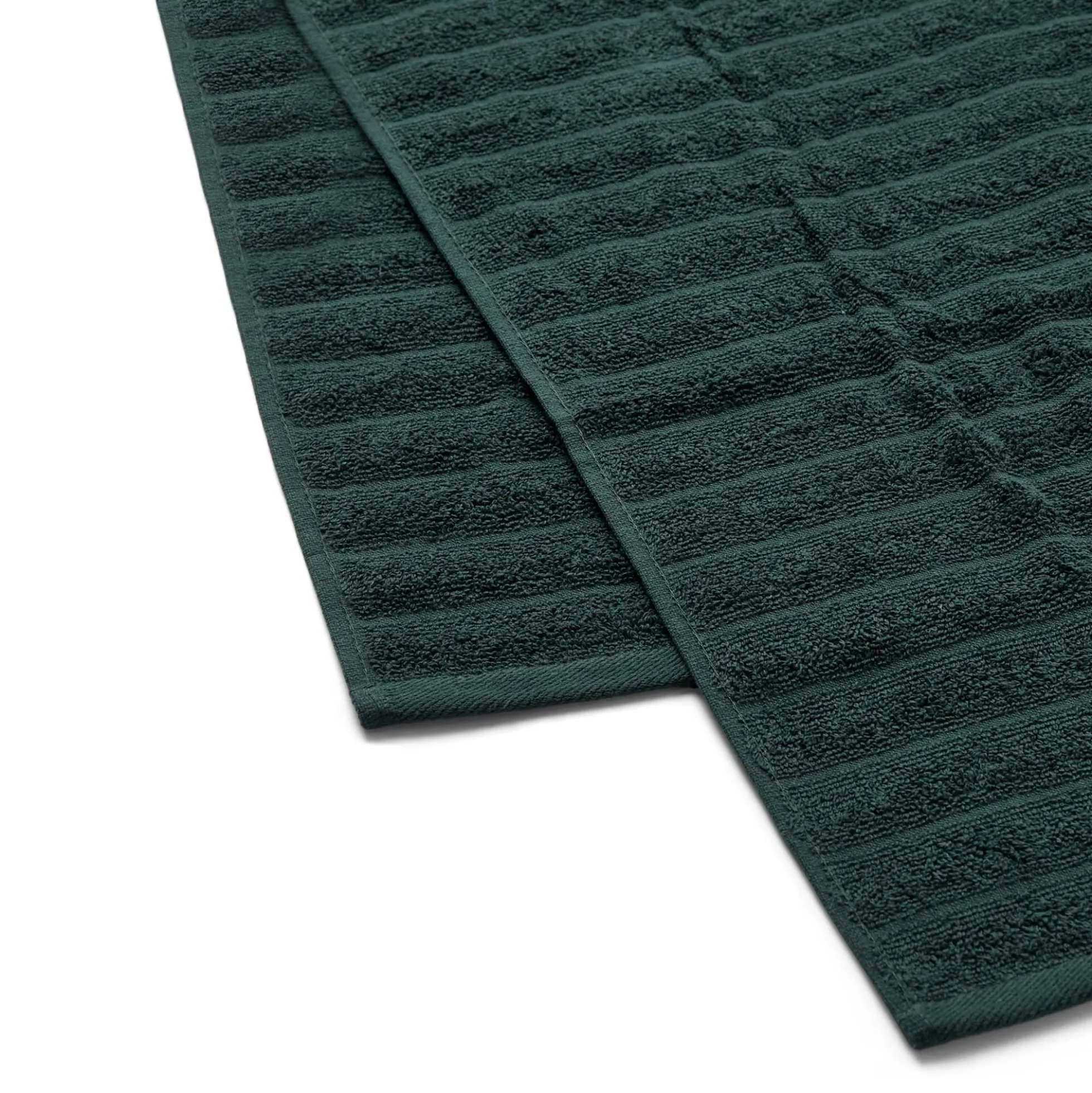 Bomulds håndklæder - 100% kæmmet bomuld - Badehåndklæder 70x140 cm - 2-pak - Mørkegrøn