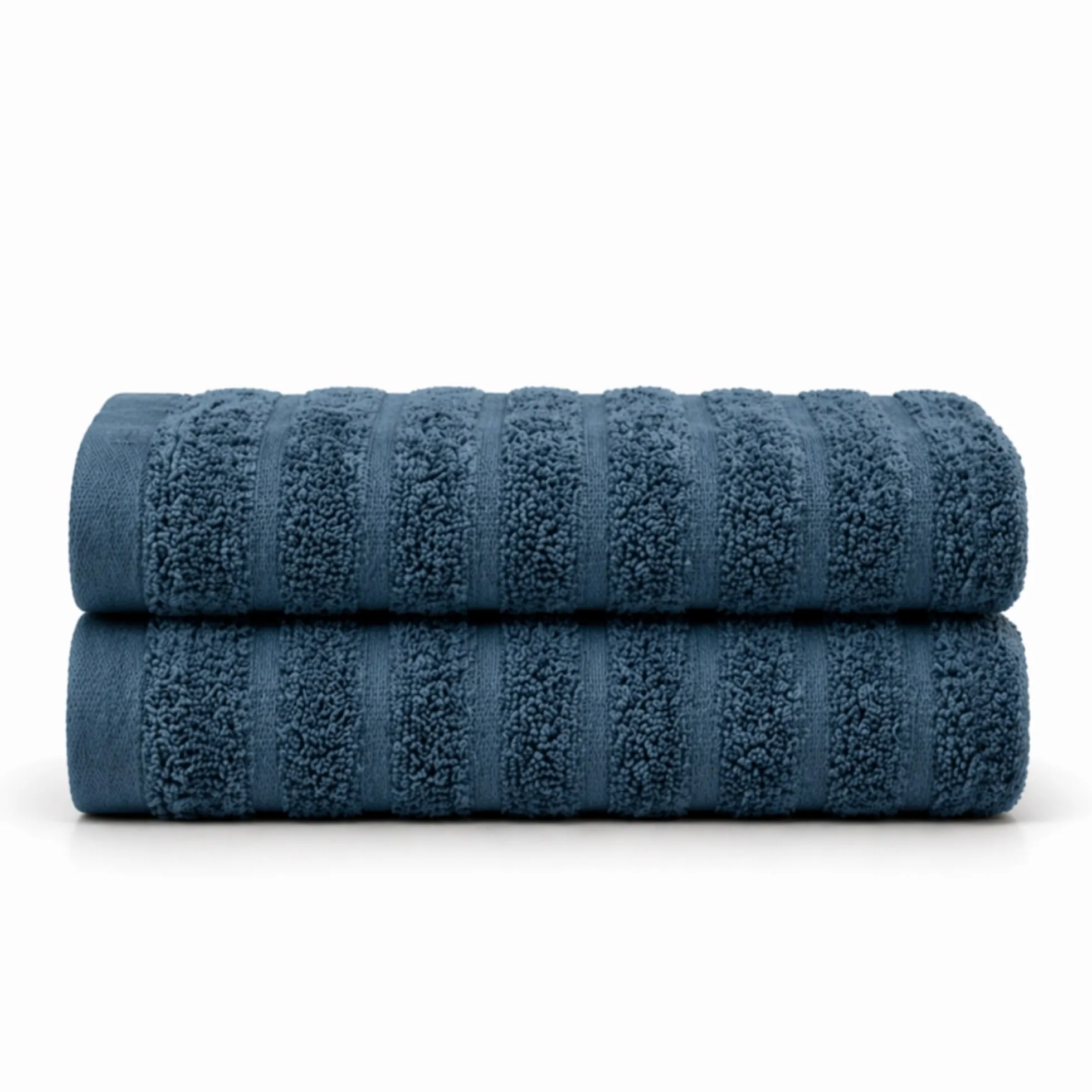 Bomulds håndklæder - 100% kæmmet bomuld - Badehåndklæder 70x140 cm - 2-pak - Blå
