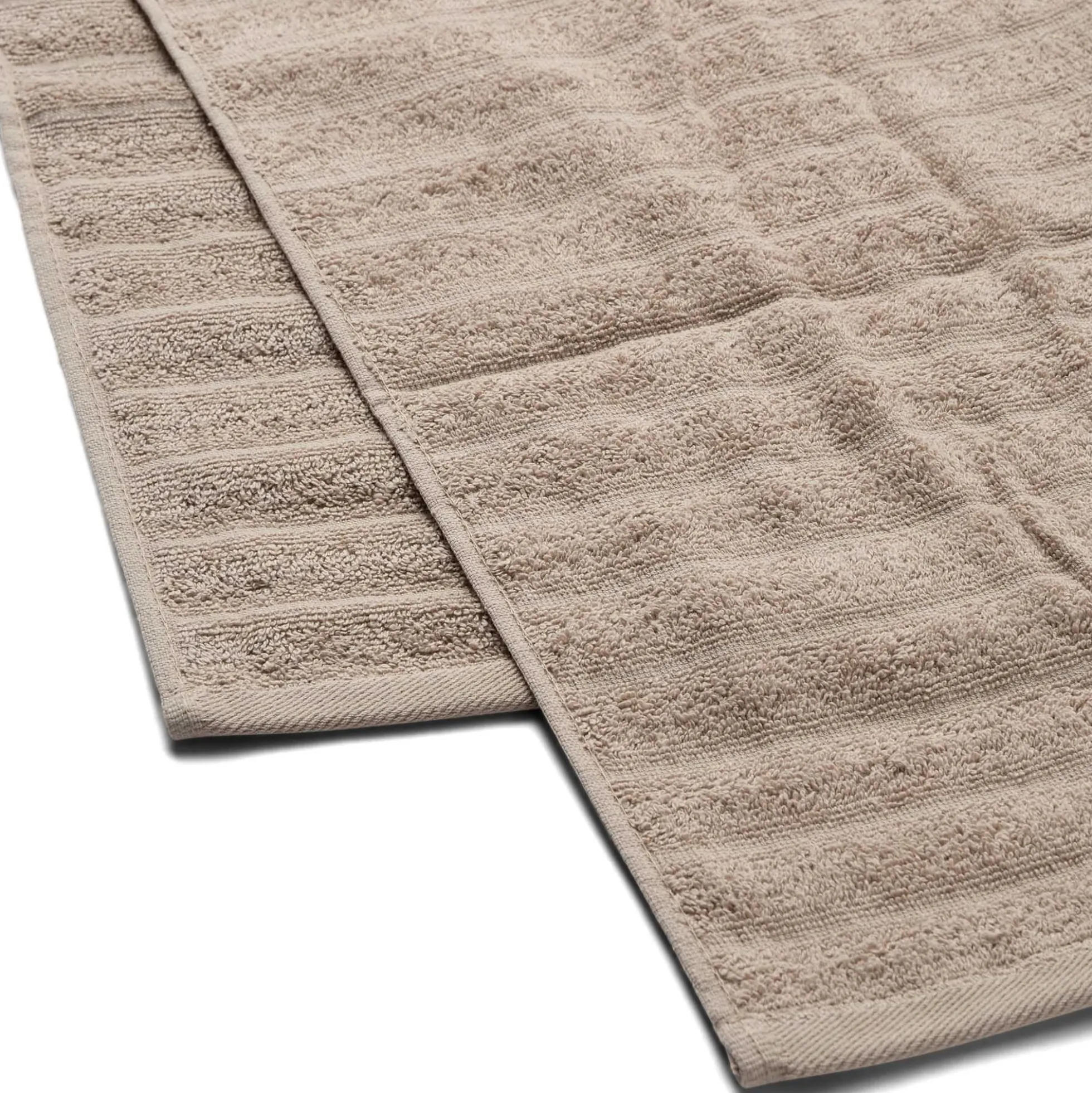 Bomulds håndklæder - 100% kæmmet bomuld - 50x100 cm - 2-pak - Sand