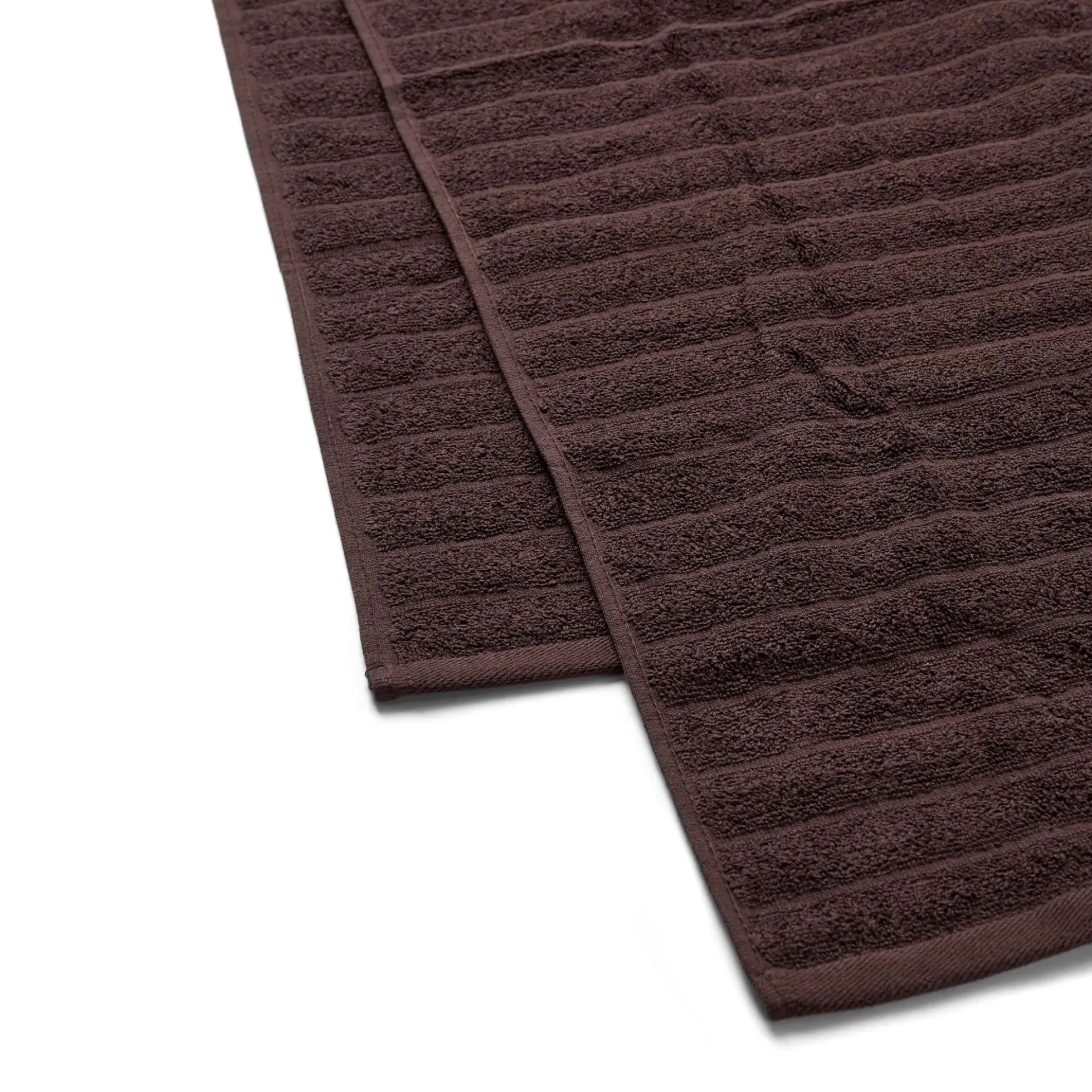 Bomulds håndklæder - 100% kæmmet bomuld - 50x100 cm - 2-pak - Brun