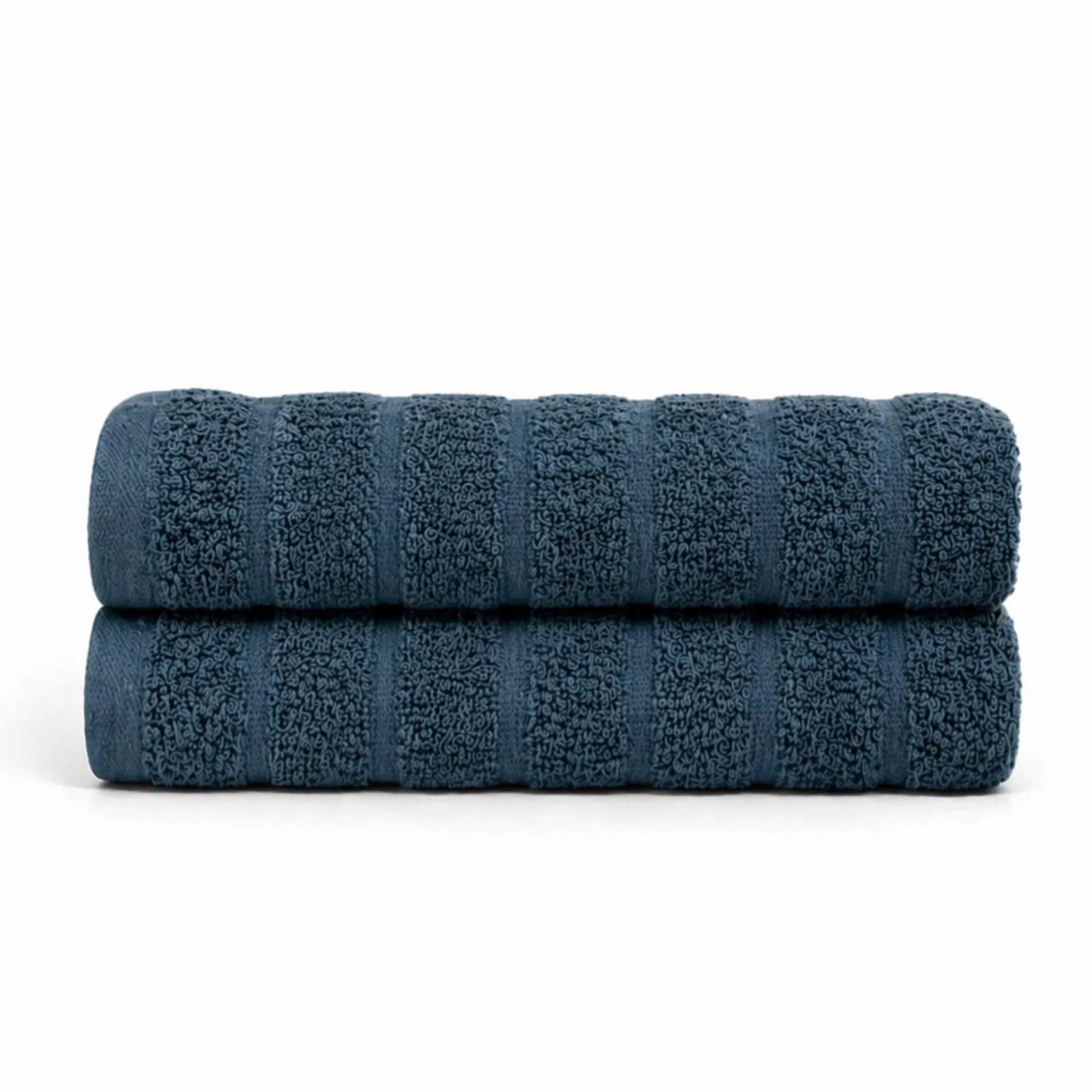 Bomulds håndklæder - 100% kæmmet bomuld - 50x100 cm - 2-pak - Blå