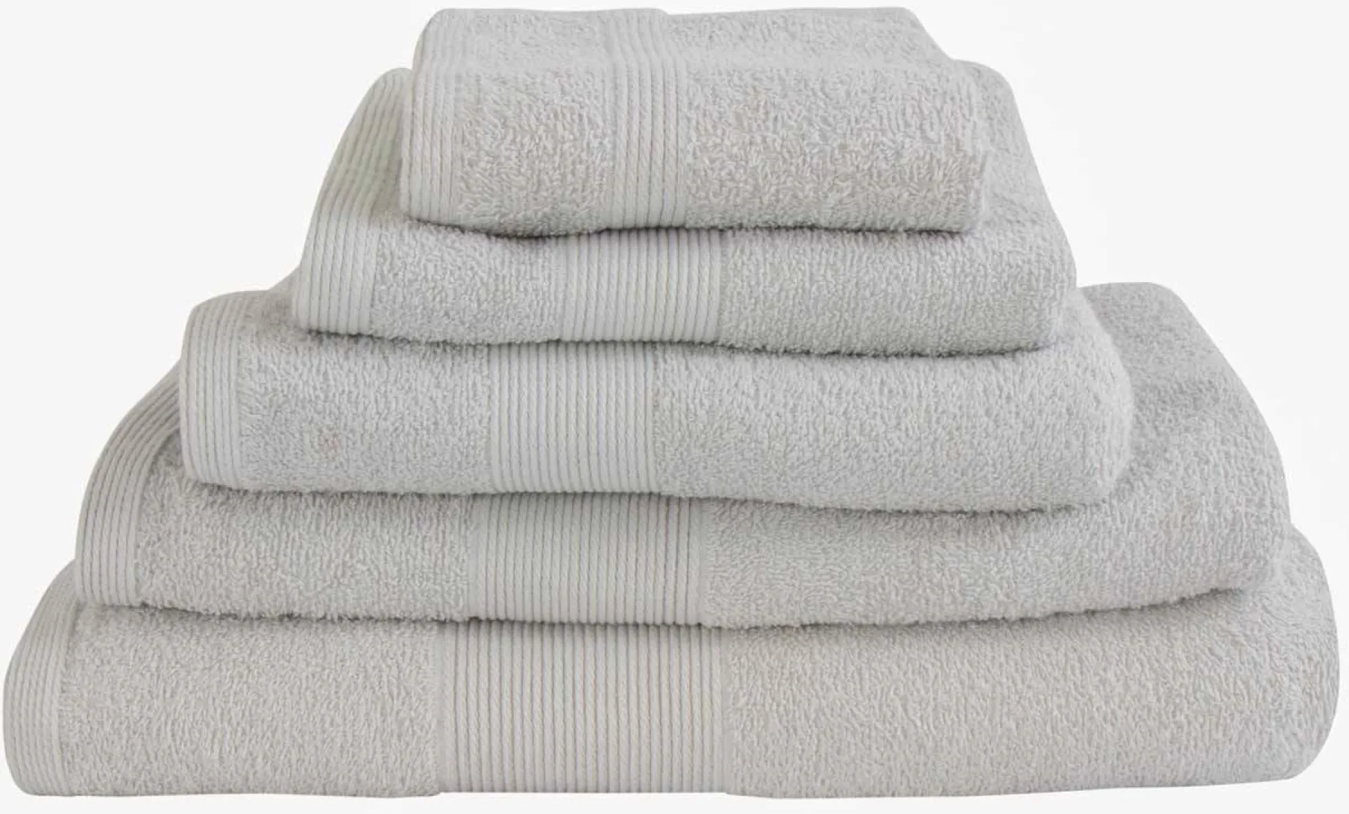 Bomulds vaskeklude - 100% bomuld - Vaskeklude 30x30 cm - 4-pak - Magnolia - Lysegrå