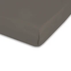 Boxlagen 70x160 cm - Mørkegrå - 100% Bomulds percale - Faconlagen til juniormadras