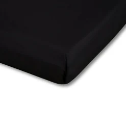 Boxlagen 70x160 cm - Sort - 100% Bomulds percale - Faconlagen til juniormadras