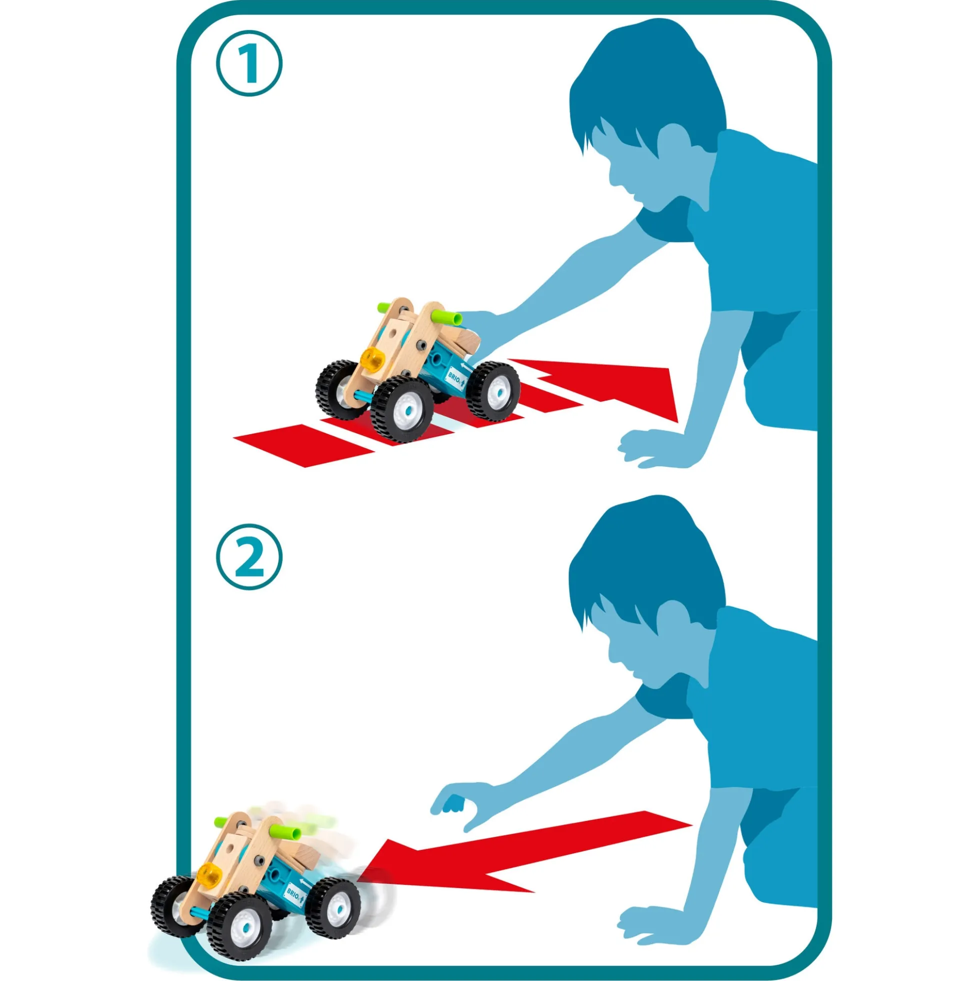 BRIO Builder pull back-motorsæt - 34595