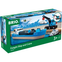 BRIO Containerskib med kran - BRIO-tog sæt- 33534