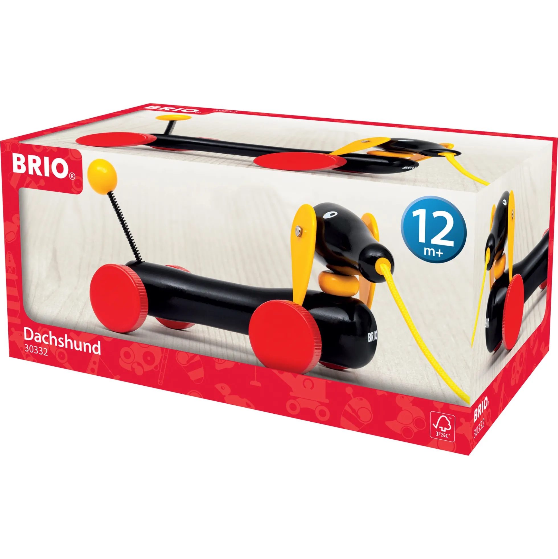 BRIO Dachsie hund - Pull along - BRIO-klassiker i træ - 30332