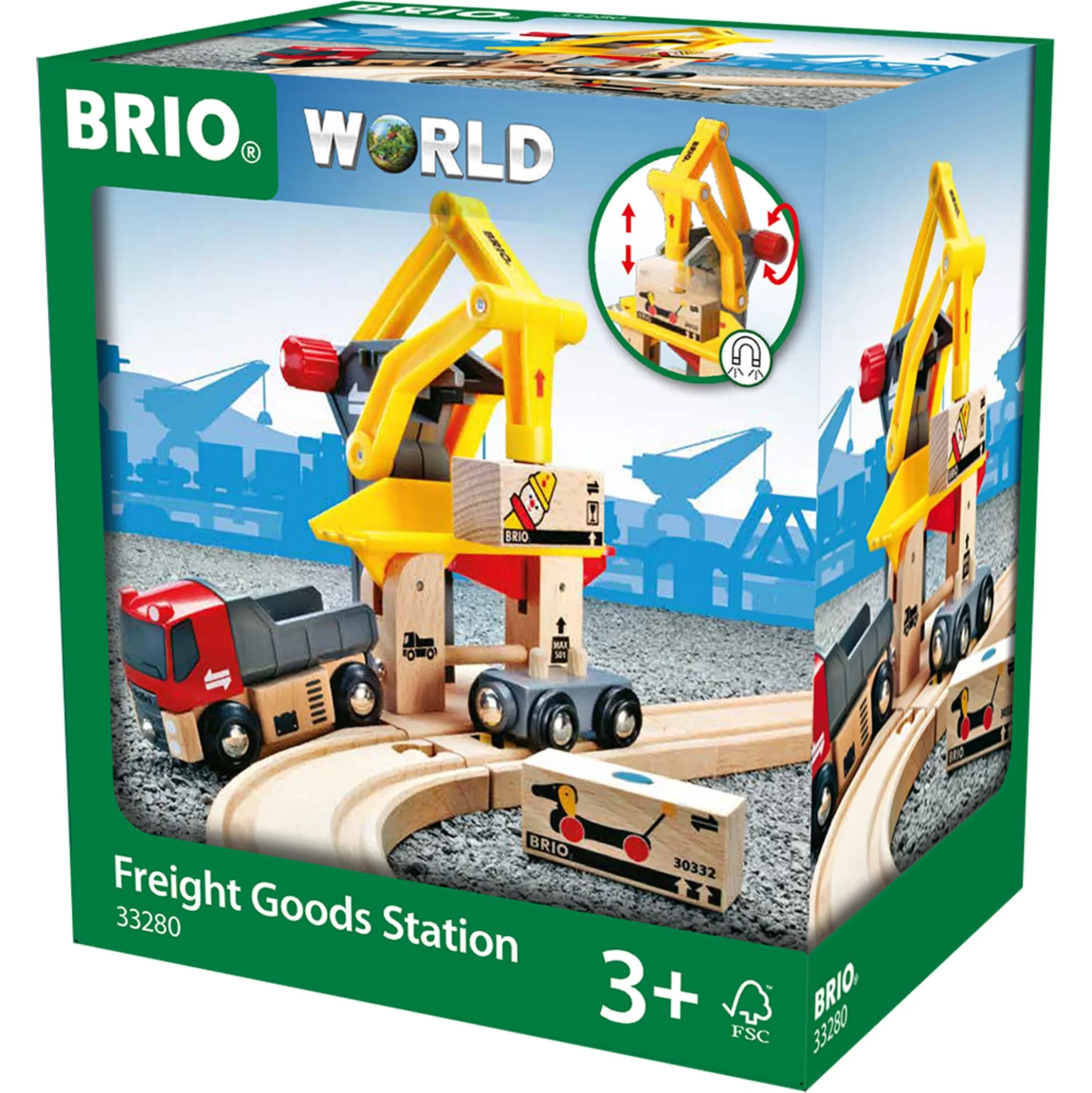 BRIO Fragtgodsstation- BRIO-togbane sæt- 33280