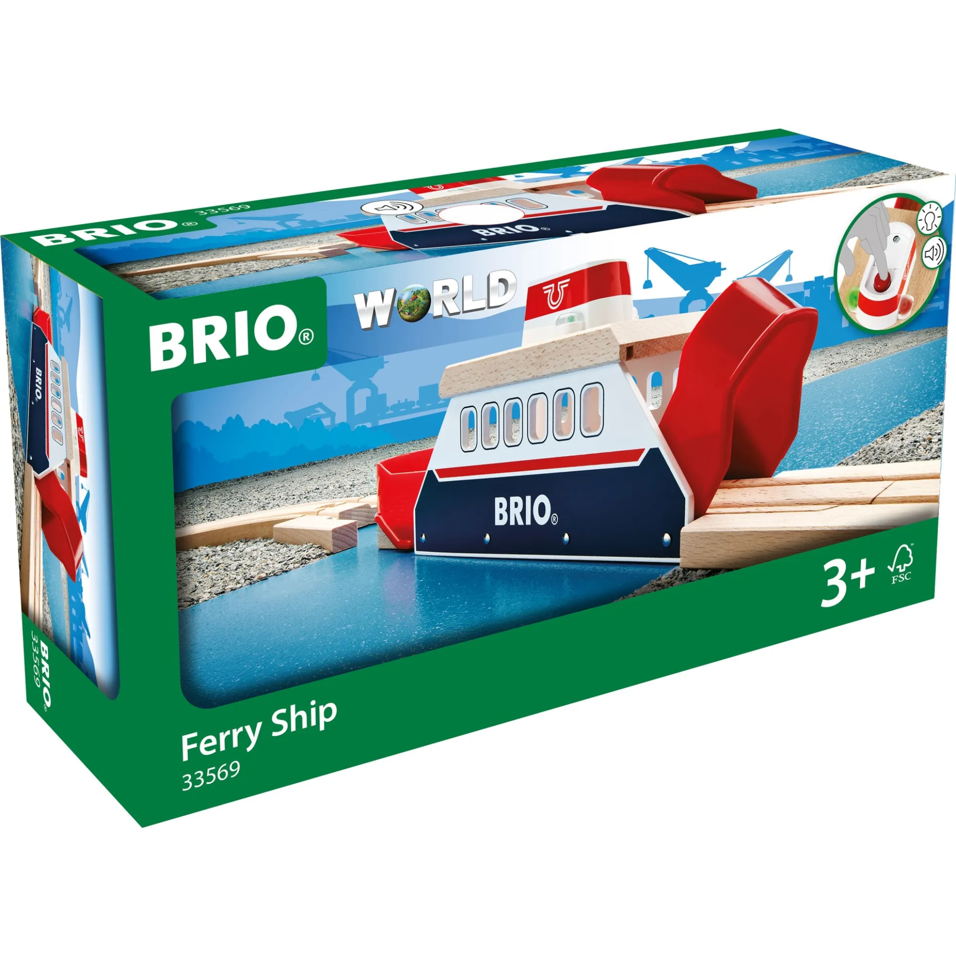 BRIO Færge med lys og lyd - BRIO-tog sæt- 33569