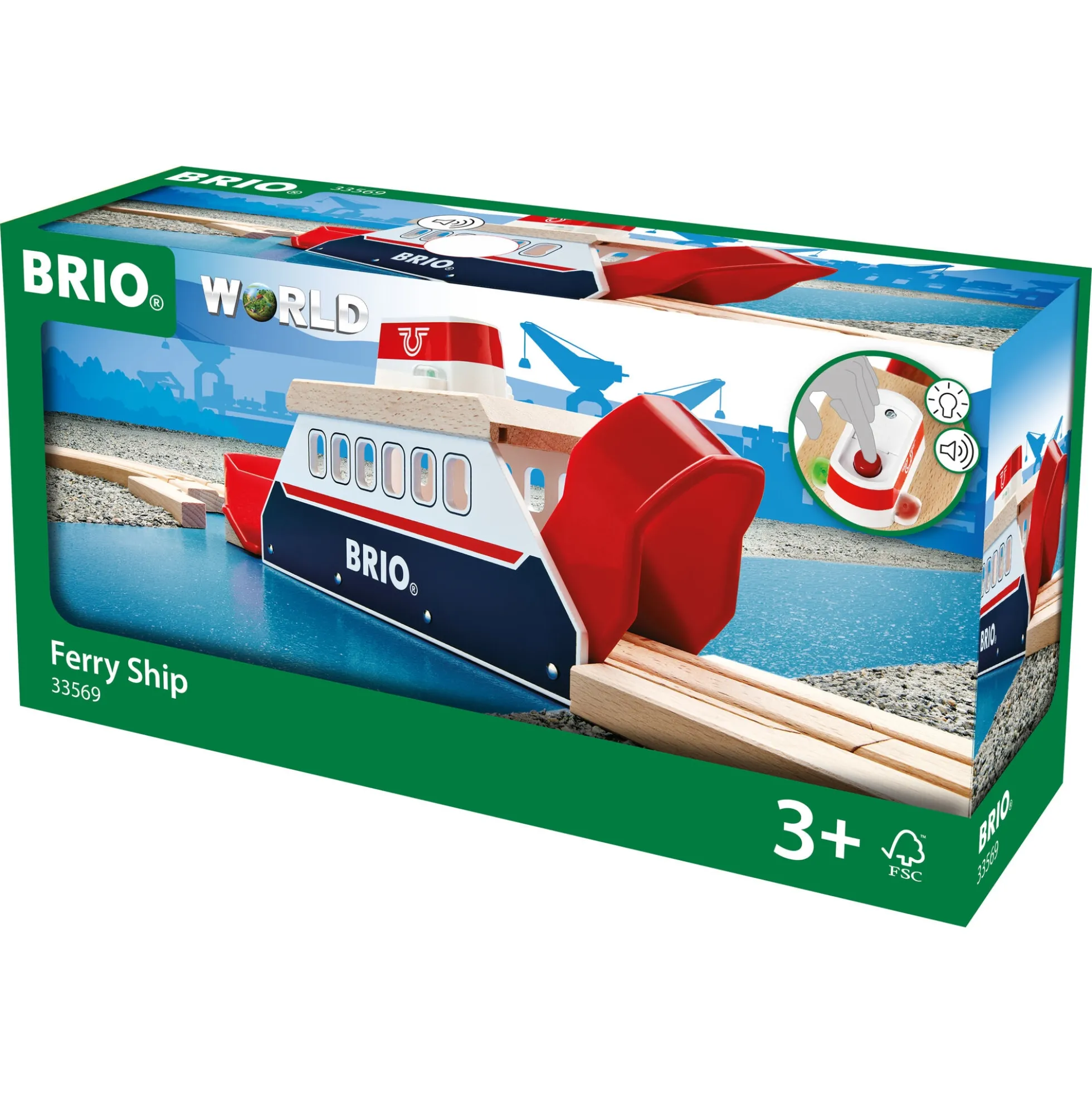BRIO Færge med lys og lyd - BRIO-tog sæt- 33569