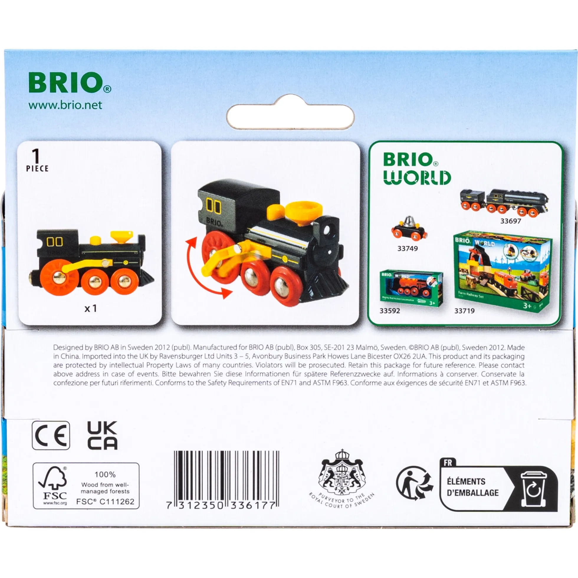 BRIO Gammelt damplokomotiv - BRIO-tog - 33617