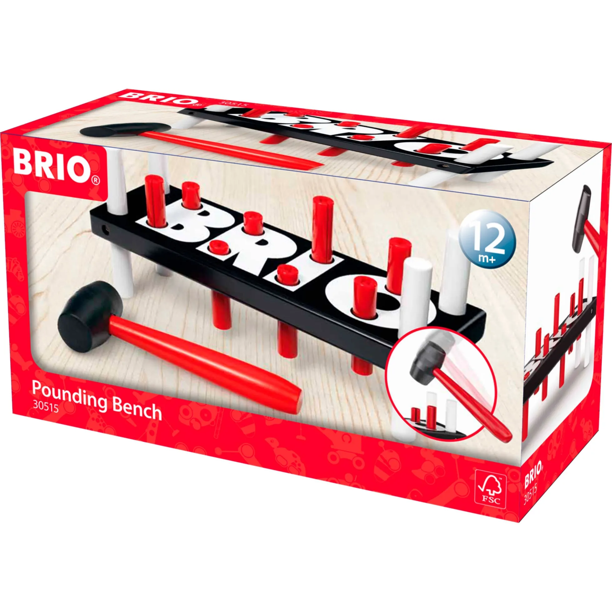 BRIO Hammerbræt, sort - BRIO-klassiker i træ - 30515