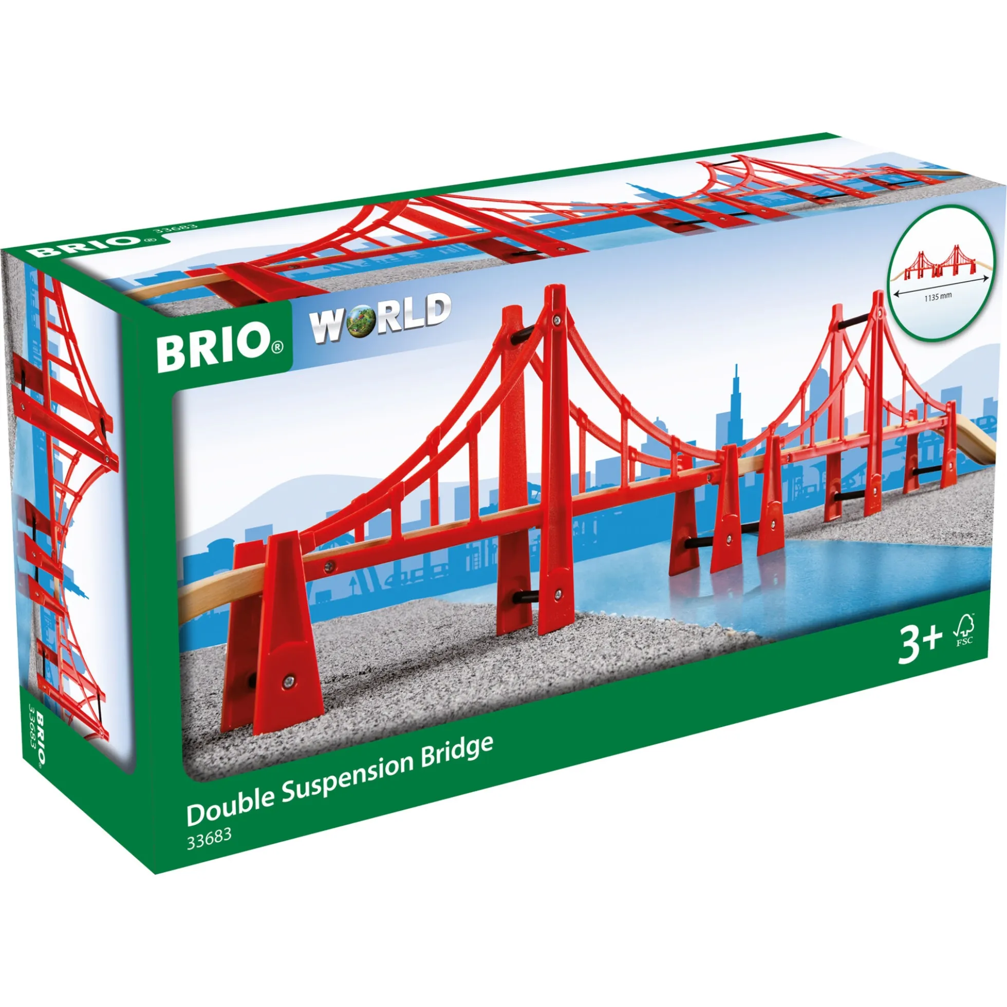 BRIO Lang hængebro - BRIO-togbane sæt- 33683
