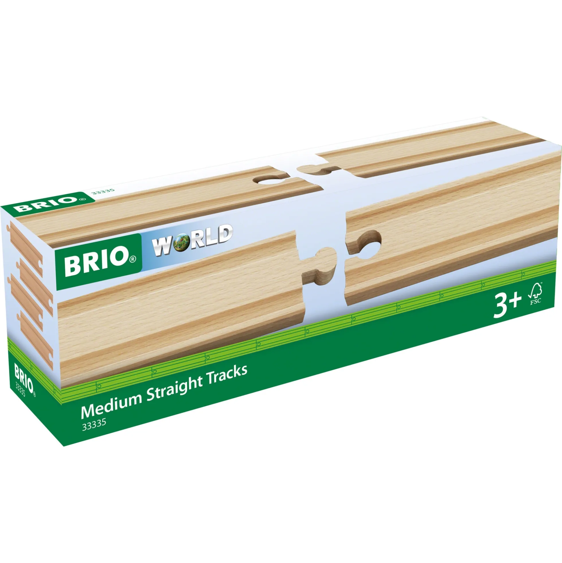 BRIO Lige skinner, medium - BRIO-togbane sæt- 33335