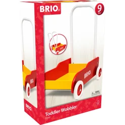 BRIO Lære-gå-vogn - rød/gul - BRIO-klassiker i træ - 31350