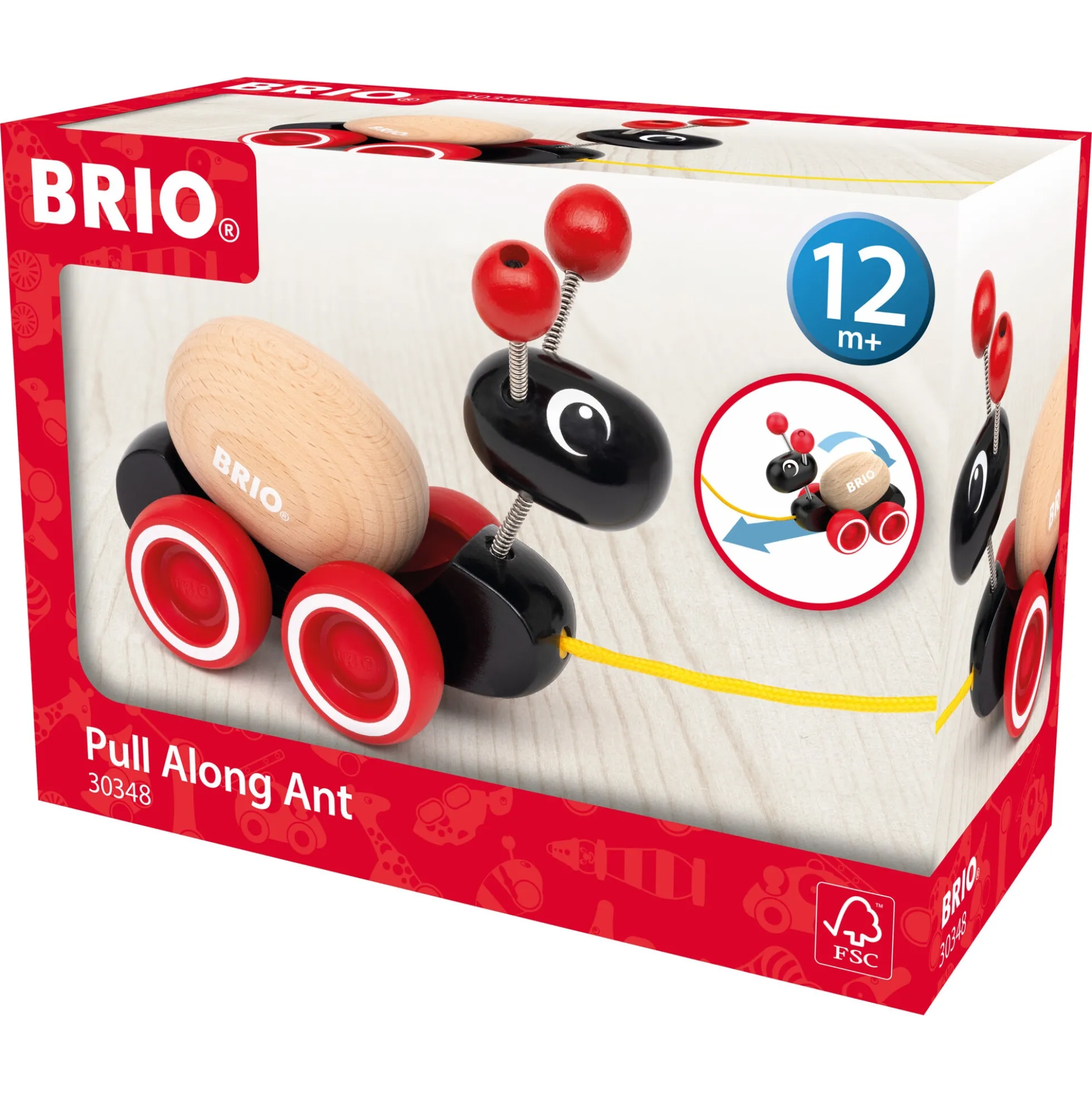 BRIO Pull Along Myre - BRIO-klassiker i træ - 30348