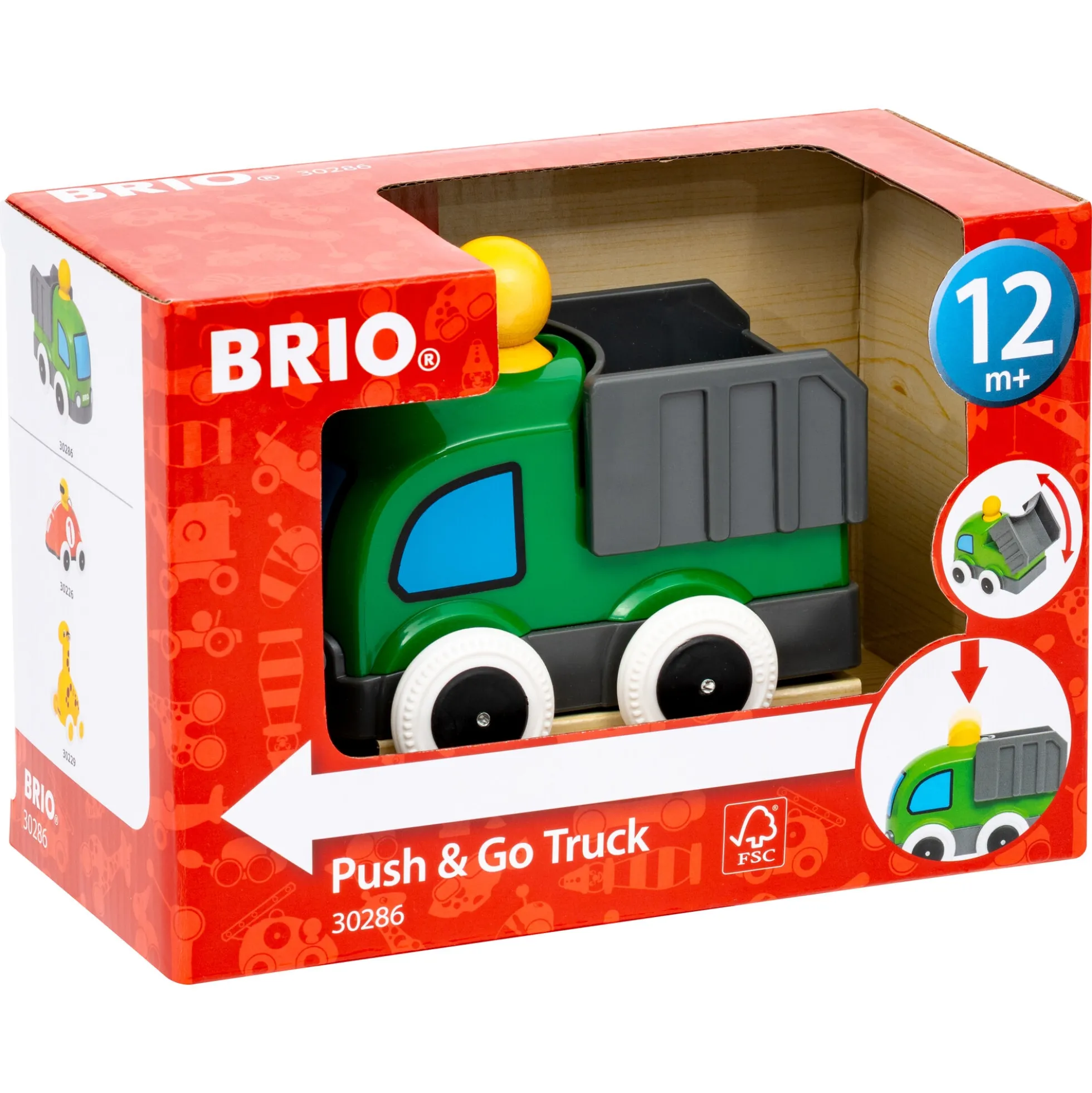 BRIO Push & Go Lastbil - BRIO-klassiker i træ - 30286