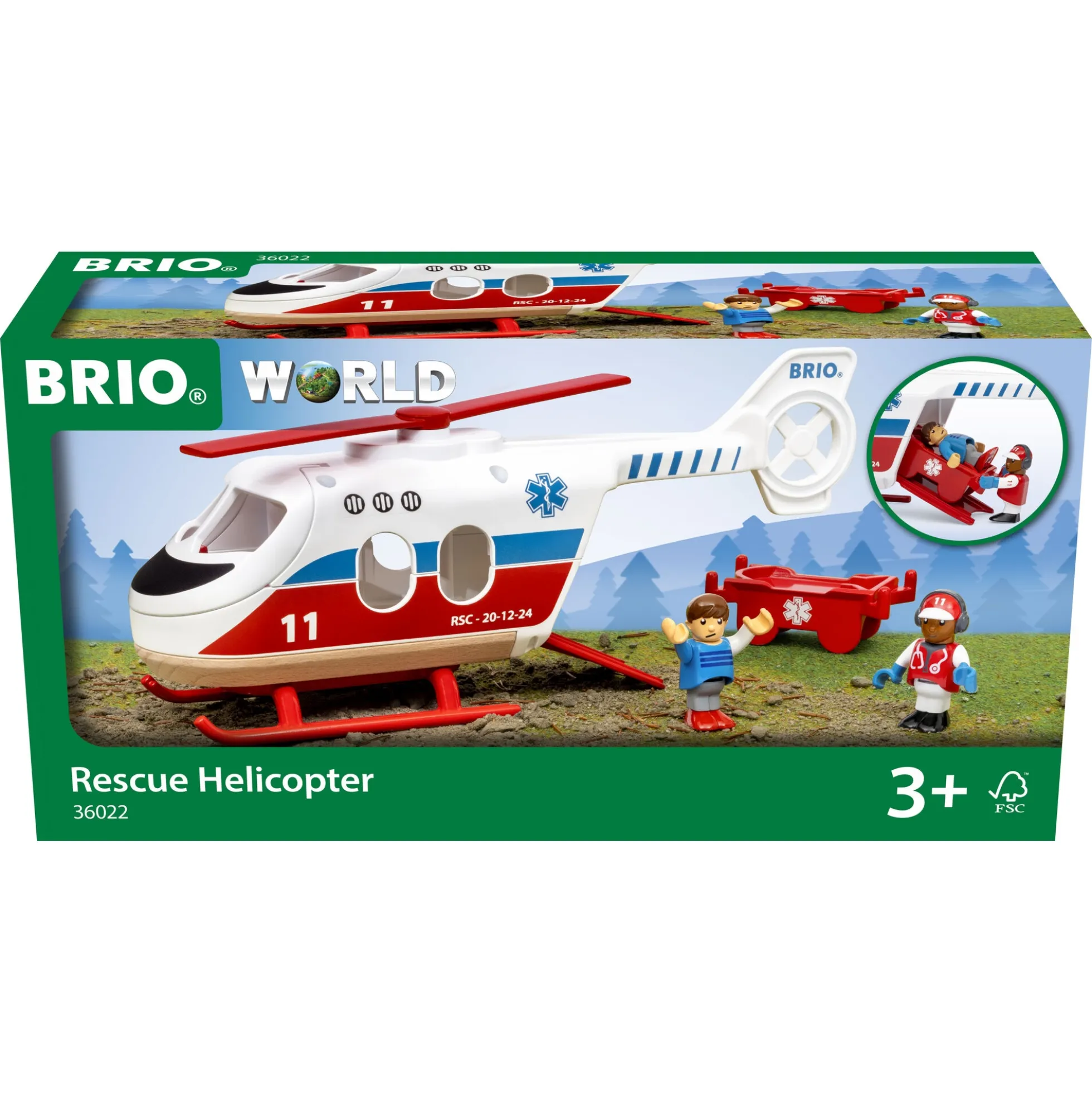 BRIO Redningshelikopter - BRIO-tog sæt- 36022