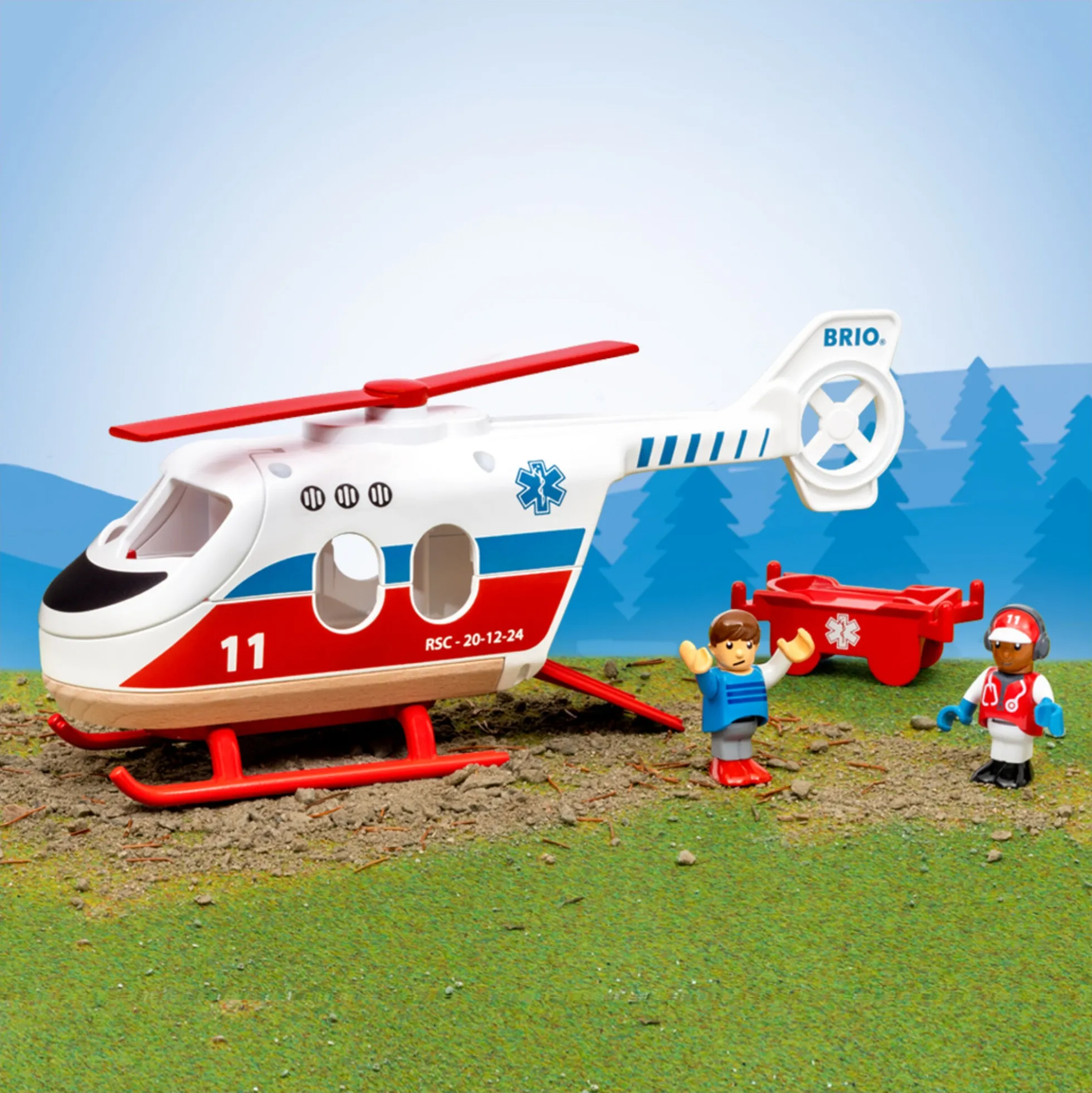 BRIO Redningshelikopter - BRIO-tog sæt- 36022