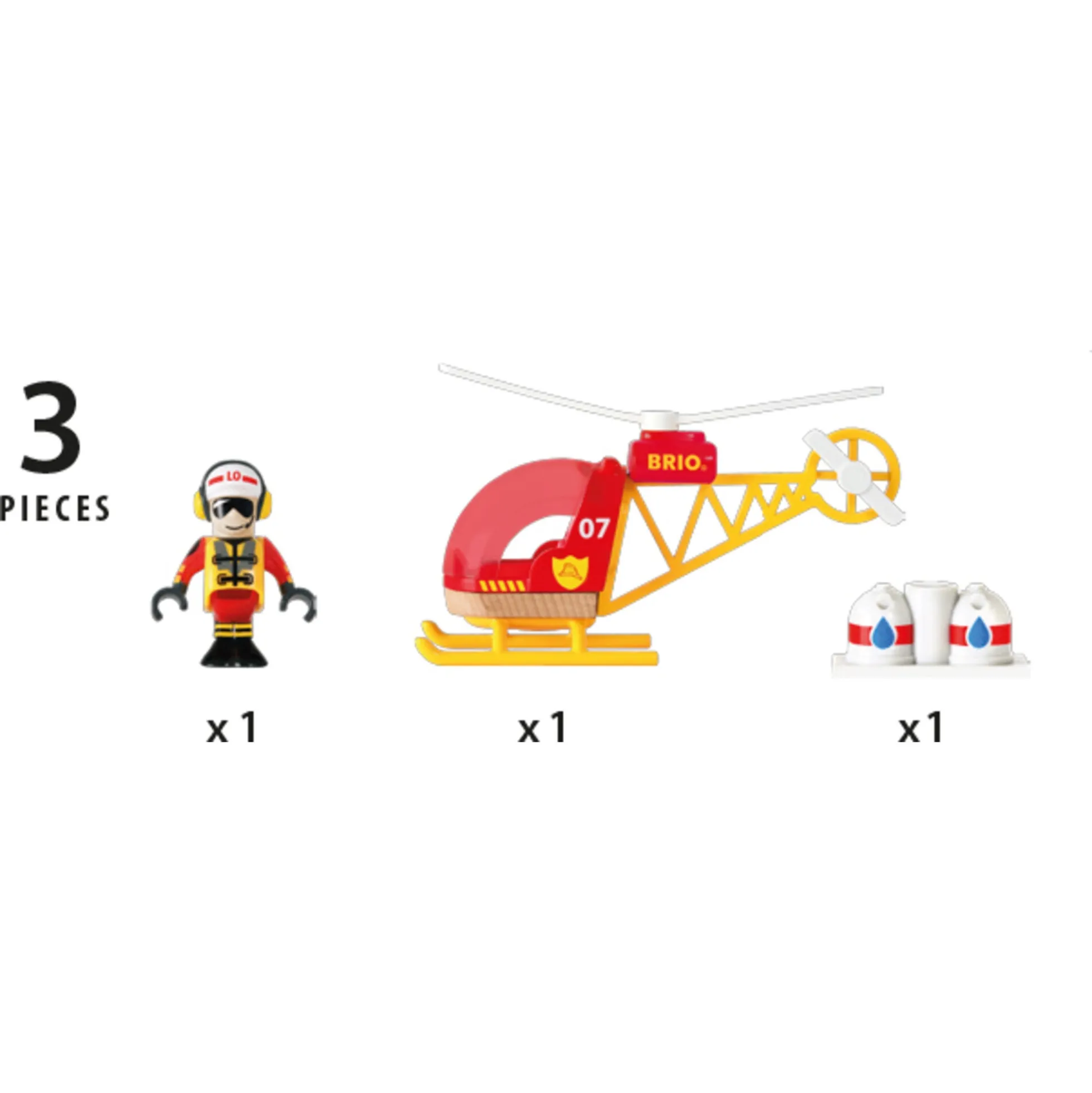 BRIO Redningshelikopter - BRIO-tog sæt- 33797