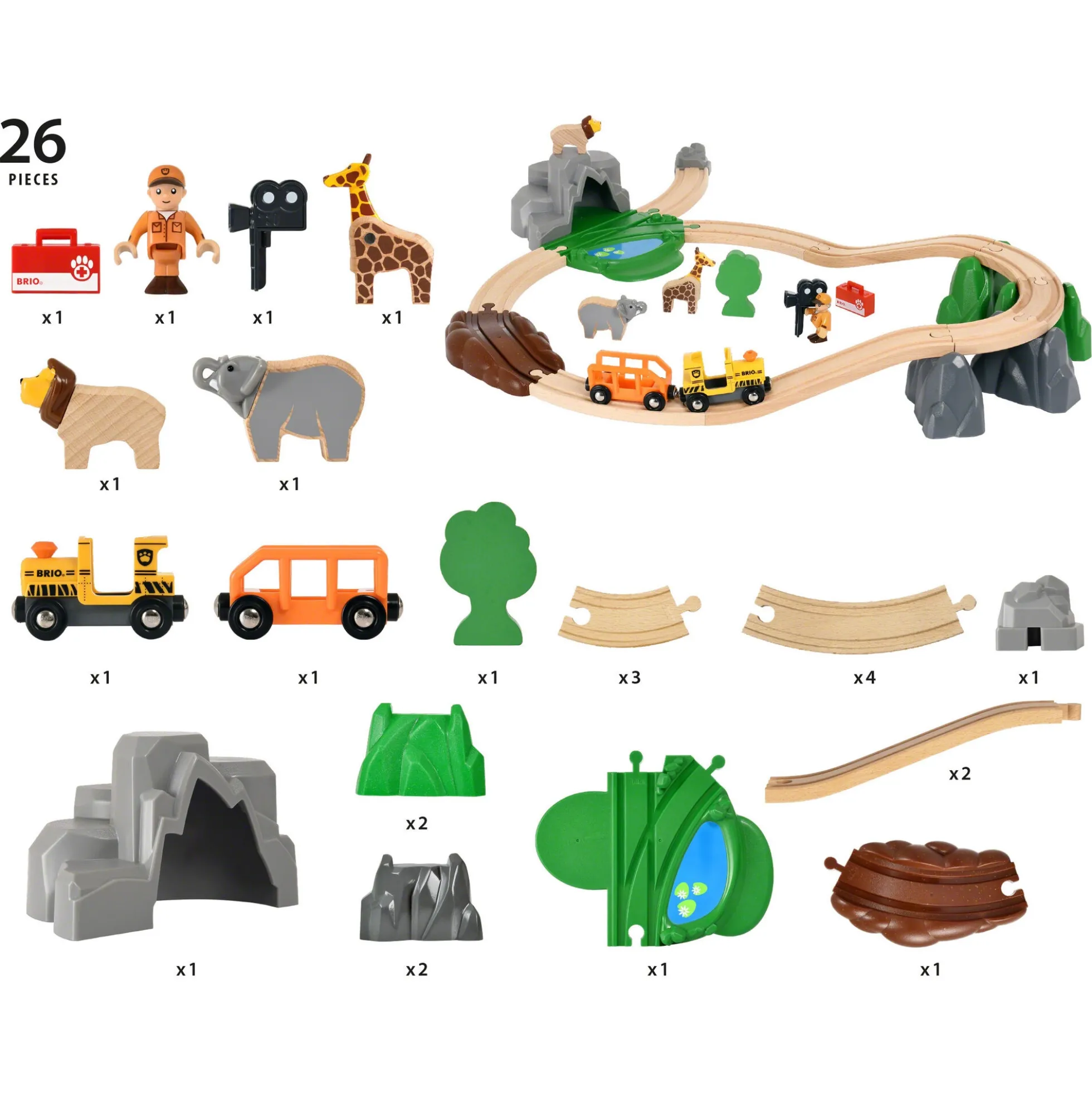 BRIO Safarieventyrsæt - BRIO-togbane - 33960